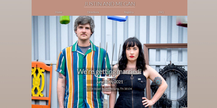 Megan and Justin's Wedding Site